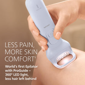 PHILIPS Épilateur Series 8000 vue de côté avec accessoires