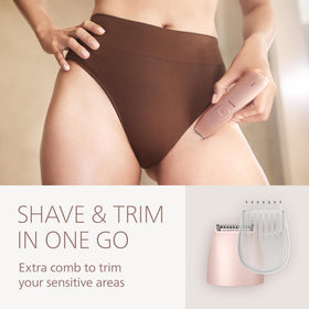 PHILIPS Lady Shaver 6000 tenue en main, vue de côté