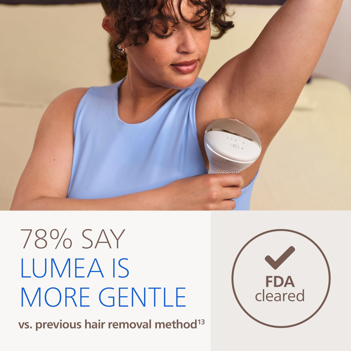 PHILIPS Lumea IPL BRI937/03 en action sur la peau