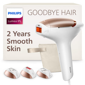 PHILIPS Lumea IPL BRI937/03 vue avant avec accessoires inclus