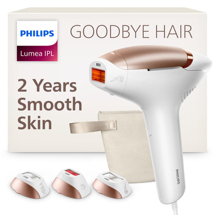 PHILIPS Lumea IPL BRI937/03 vue avant avec accessoires inclus