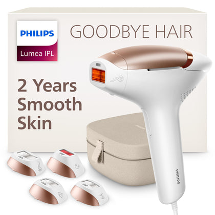 Philips Lumea IPL BRI984/03 vue avant avec accessoires
