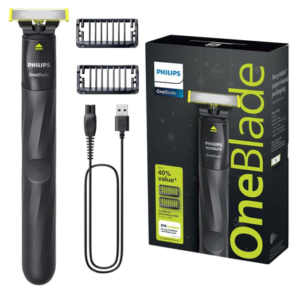 PHILIPS OneBlade vue avant avec tête de rasage