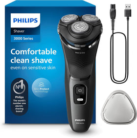 PHILIPS Rasoir Électrique 3000 vue avant en métal moderne