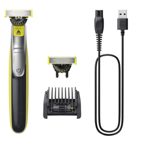PHILIPS Shaver OneBlade 360 QP2730 vue avant avec embout de rasage