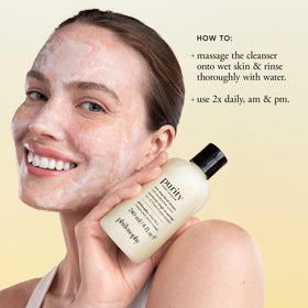 philosophy Purity Made Simple nettoyant visage en utilisation
