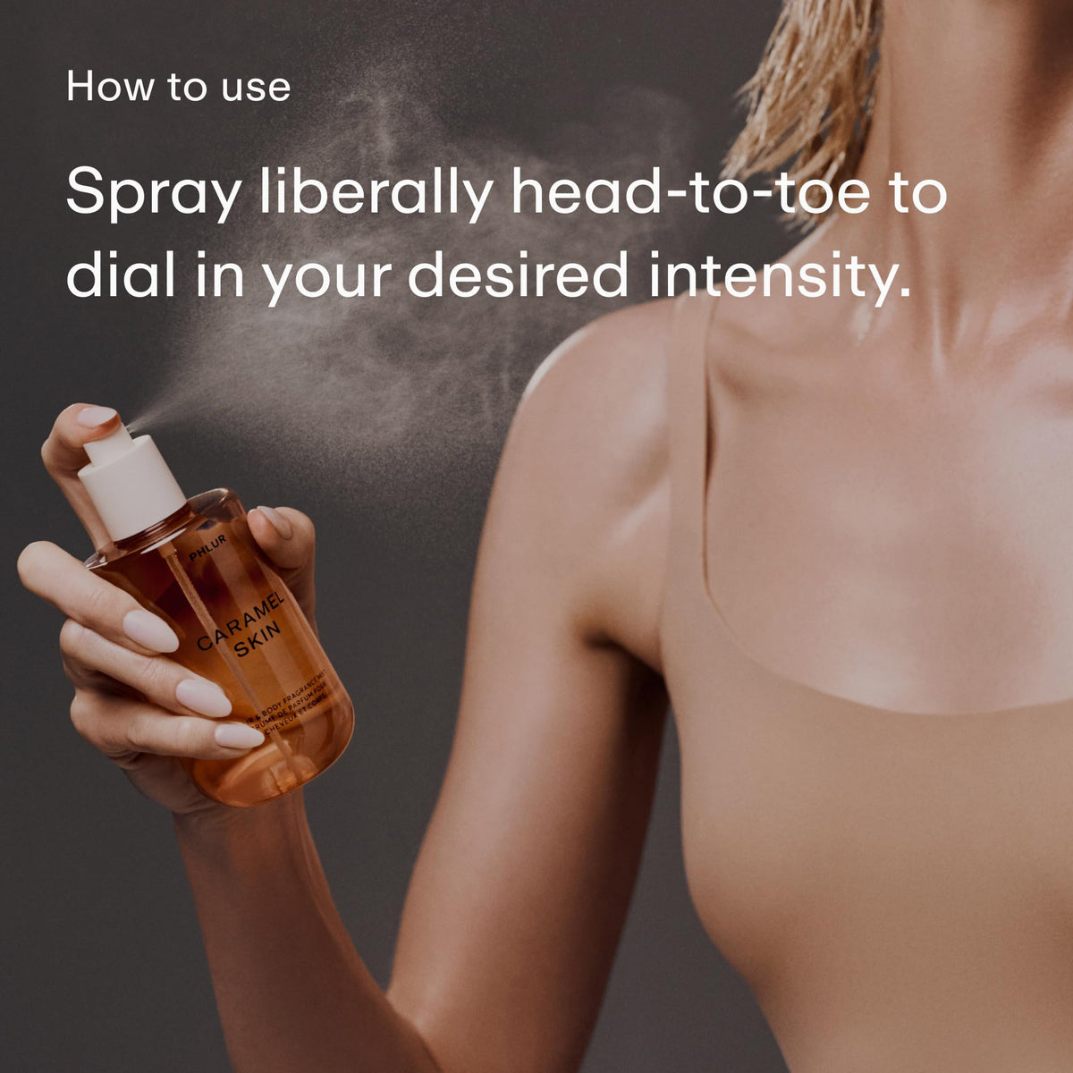 PHLUR Brume Corporelle Caramel 141g en spray avec vaporisateur