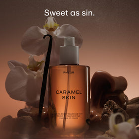 PHLUR Brume Corporelle Caramel 141g vue arrière avec ingrédients