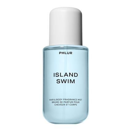 PHLUR Brume Corporelle Island Swim 240 ml vue de face avec étiquette