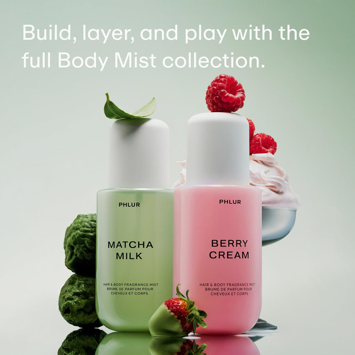 PHLUR Brume Corporelle Matcha Milk 8 Fl Oz avec ingrédients