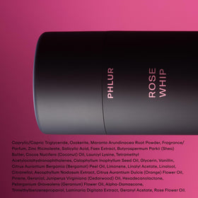 PHLUR Déodorant Rose Whip en utilisation sur la peau