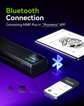 Phomemo M08F Plus imprimante à tatouage en utilisation avec un artiste
