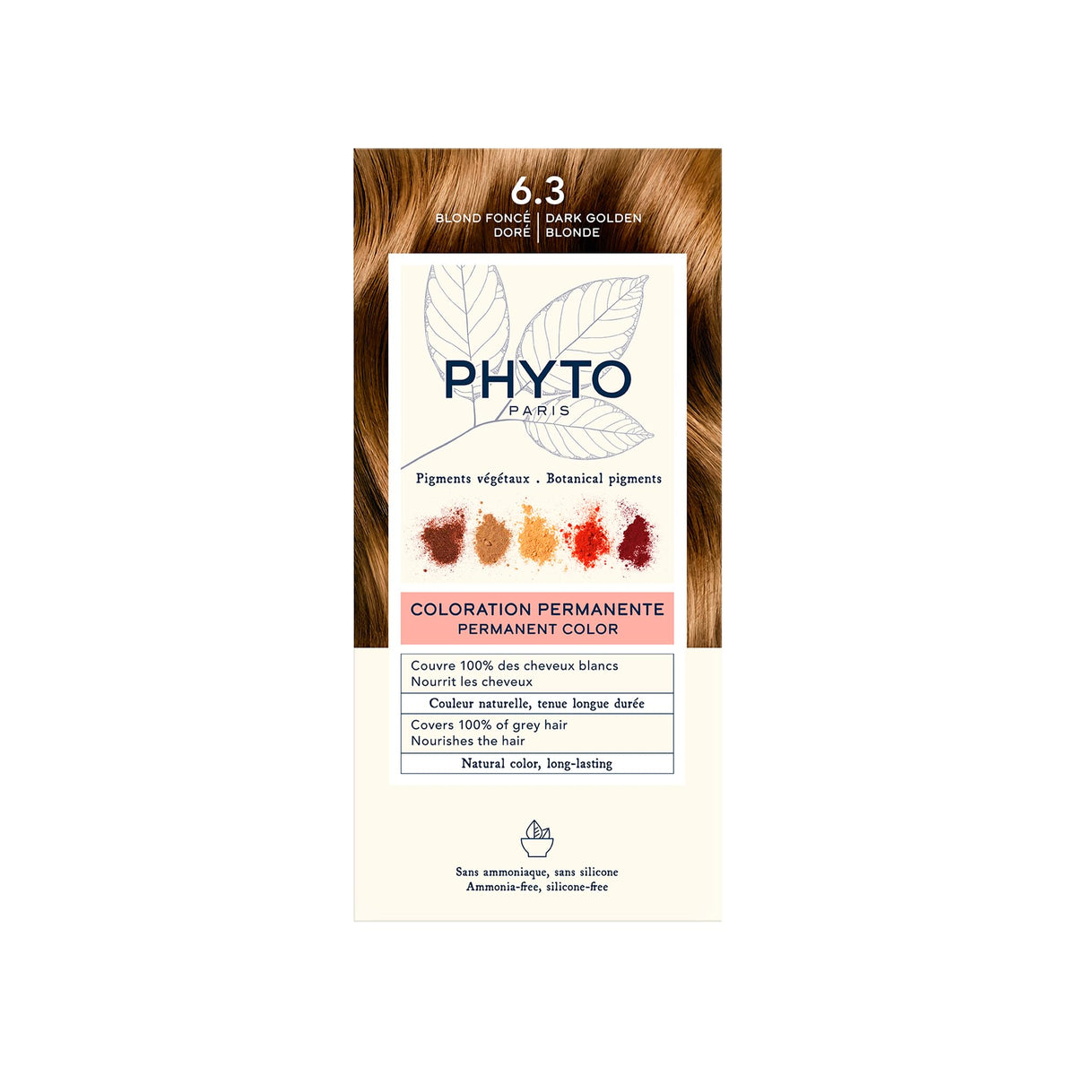 PHYTO Phytocolor 6.3 Blond Doré Foncé boîte vue avant