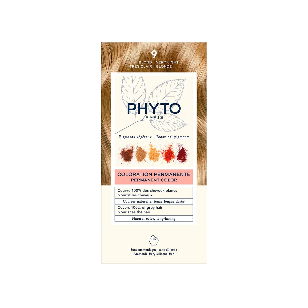 PHYTO Phytocolor Teinture Permanente 9 Blond Très Clair avant application