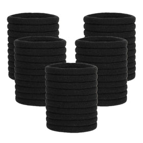 Pimoys 100 élastiques à cheveux noirs, vue de face