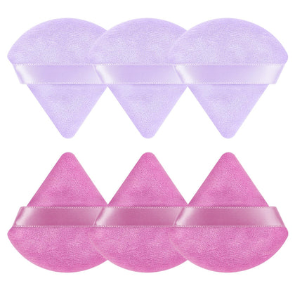 Pimoys 6 Puffs de Maquillage Triangle en Fibre - Vue de Face