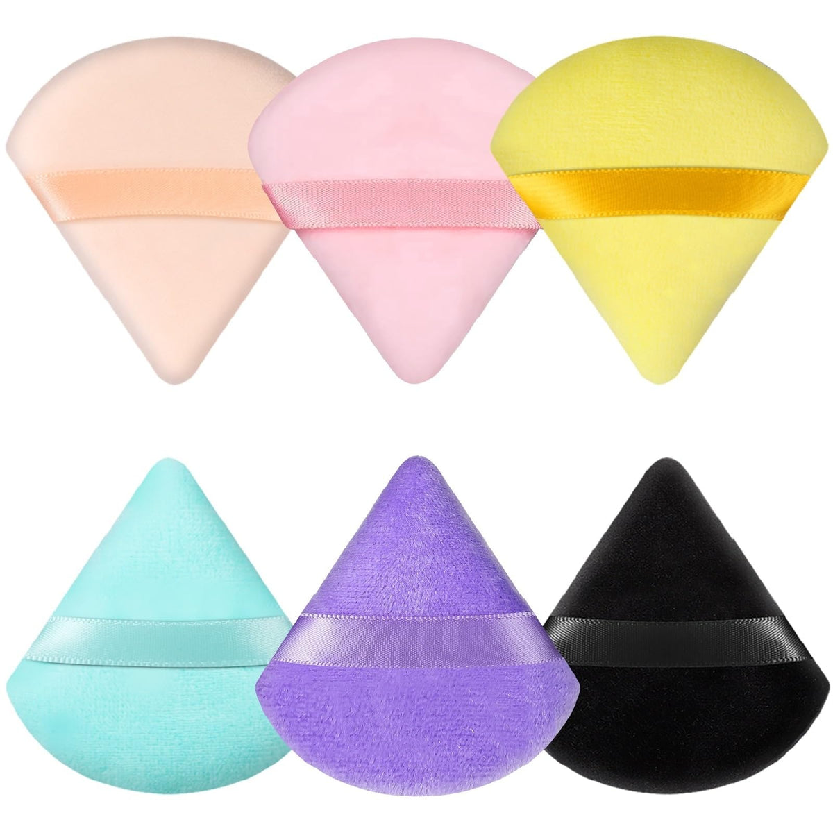 Pimoys Poudre Puff Triangle pack de 6 éponges de maquillage