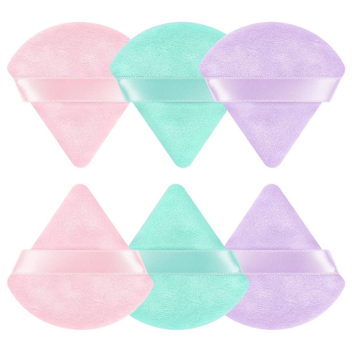 Pimoys Poudres Puff triangle et rond, 6 pièces, vue d'ensemble