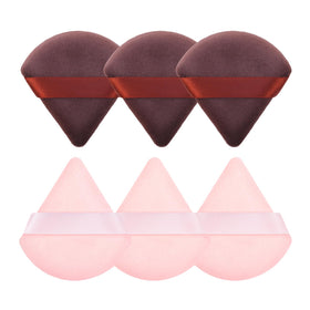 Pimoys puffs triangle en velours set de 6 pièces