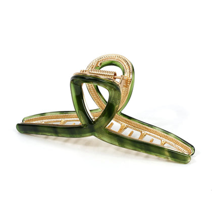 Pince à cheveux FAELBATY verte 4,5" vue de face