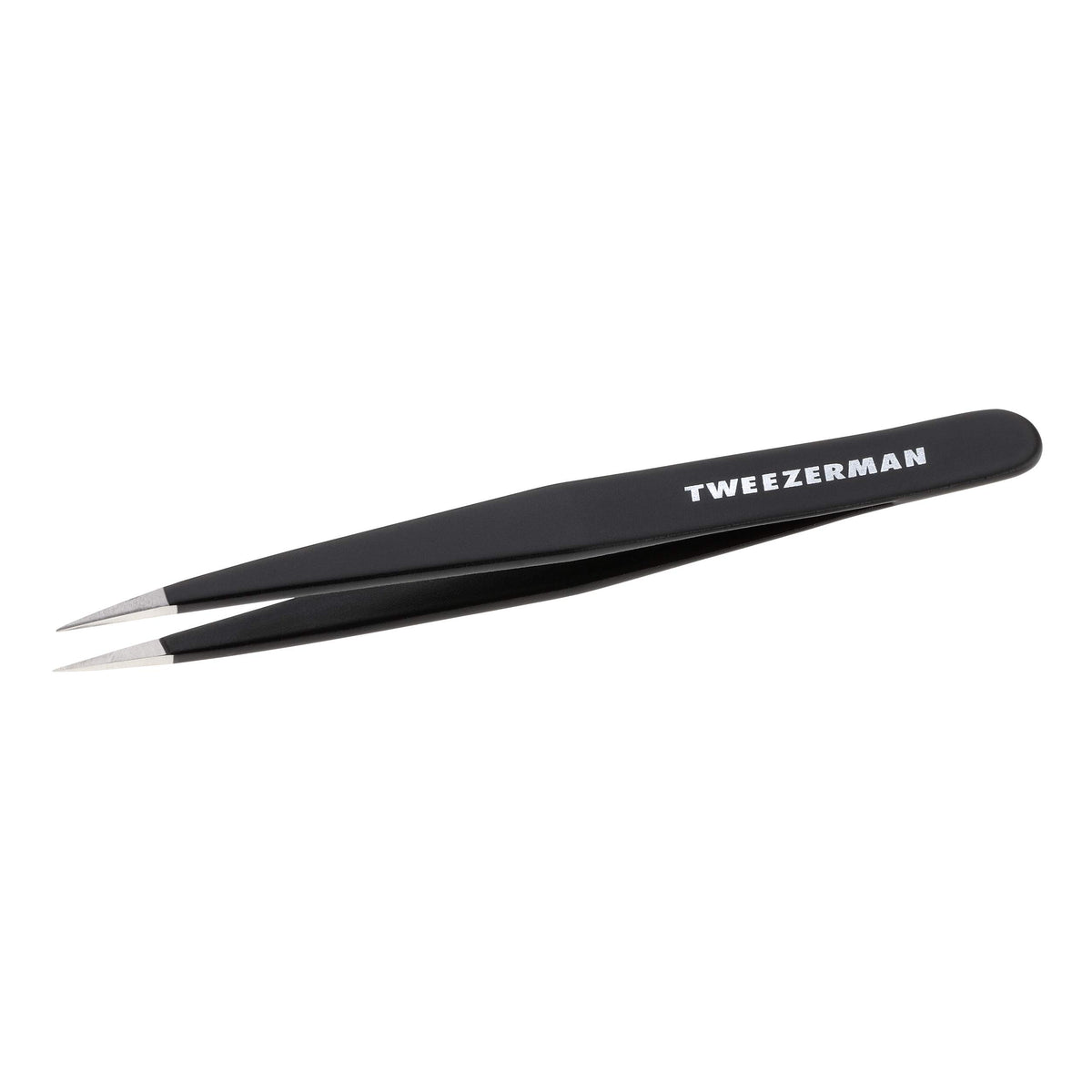 Pince à épiler Tweezerman en acier inoxydable modèle Midnight Sky vue avant