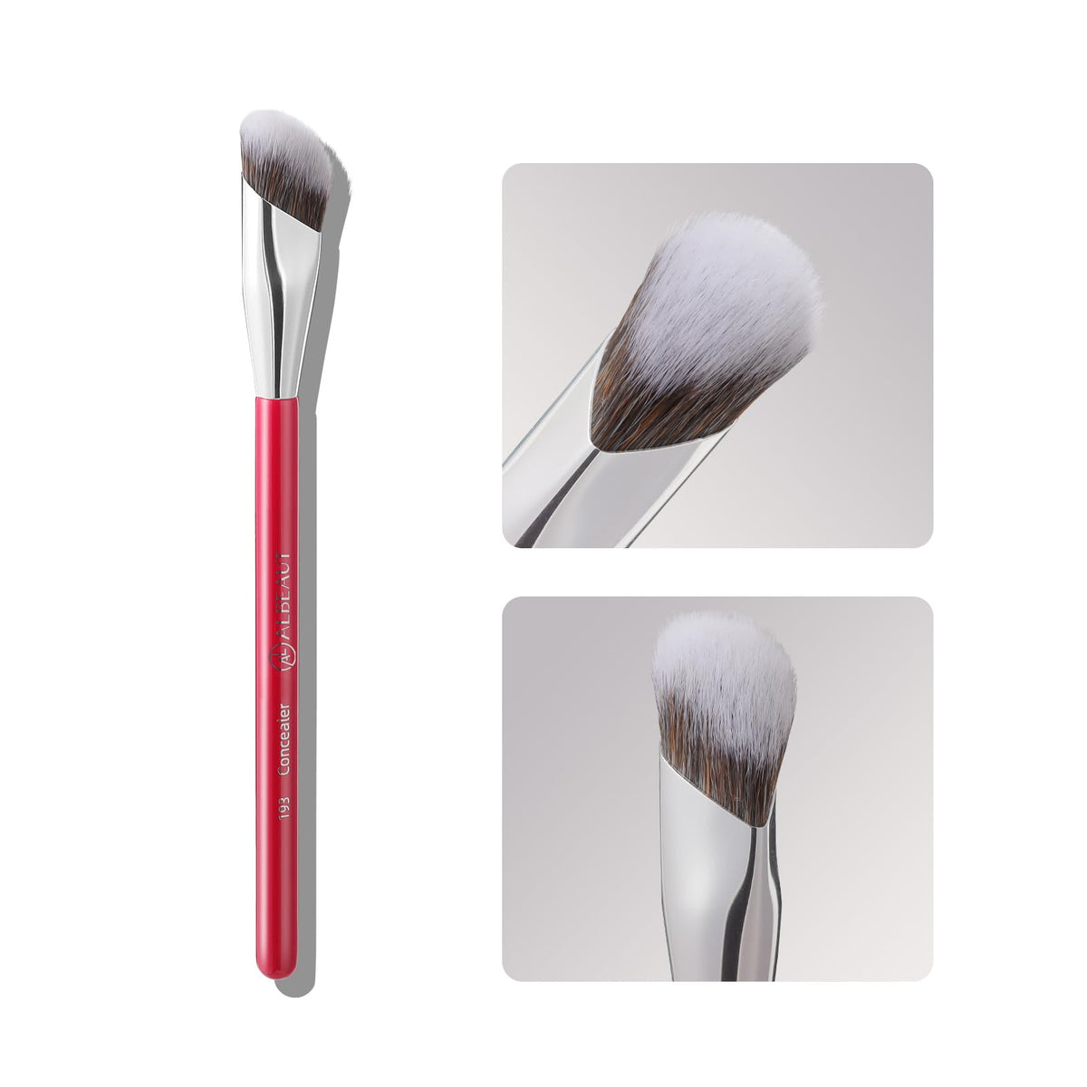 Pinceau à correcteur ALBEAUT 193 vue de face avec poils angulaires