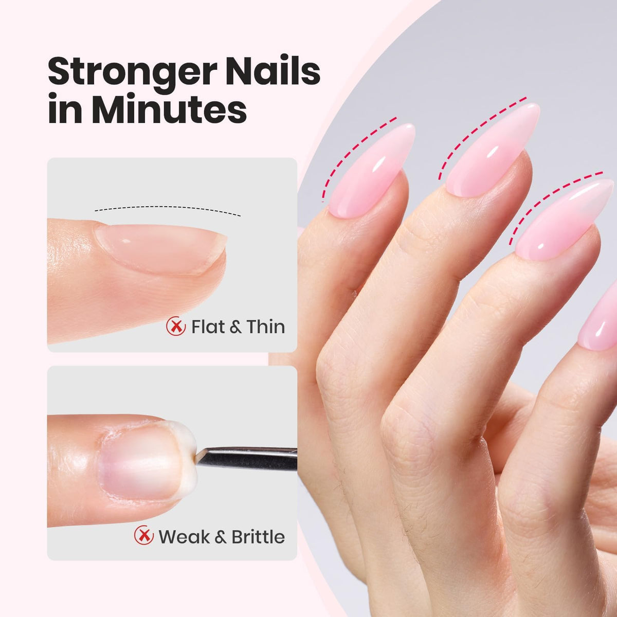 Pinceau à ongles inclus avec le kit de gel constructeur beetles