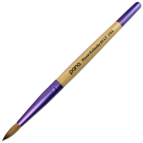 Pinceau à ongles PANA Kolinsky taille 6 bois violet beige vue de face