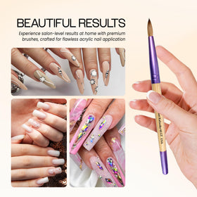 Pinceau à ongles PANA taille 6 sur fond neutre