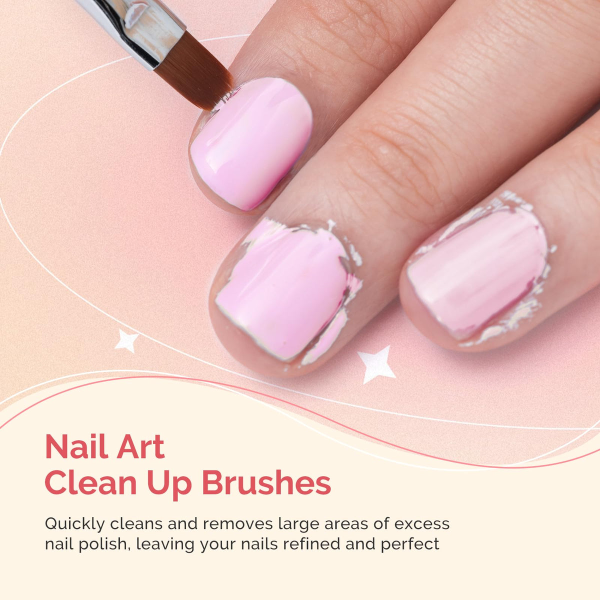Pinceau angulé pour nettoyer les crevasses des ongles