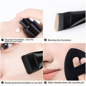 Pinceau BEAUTYFACTOR avec son tube en aluminium, vue de côté