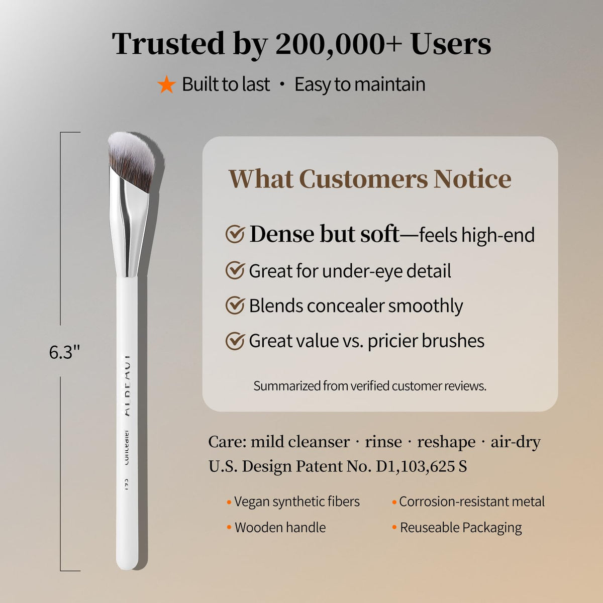Pinceau correcteur ALBEAUT pour maquillage professionnel