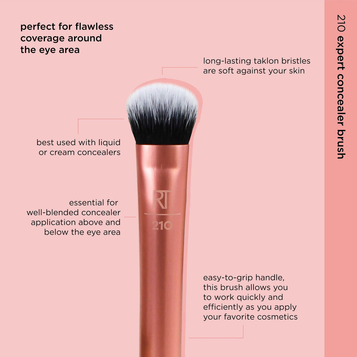 Pinceau Correcteur Expert Real Techniques utilisé sur un maquillage