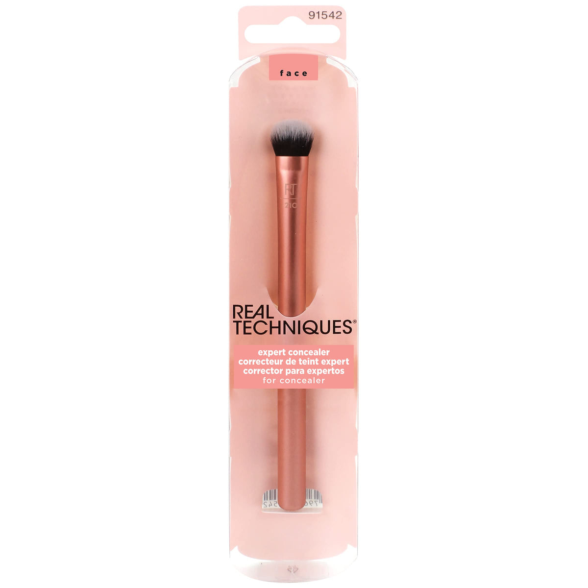 Pinceau Correcteur Expert Real Techniques vue de côté avec manche en aluminium
