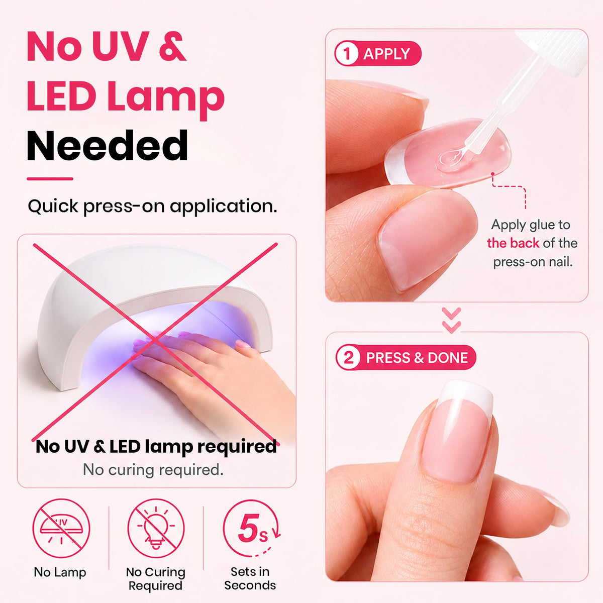 Pinceau de la colle à ongles Beetles pour application précise