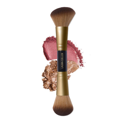 Pinceau de maquillage LAURA GELLER 09 double face pour blush et bronzer