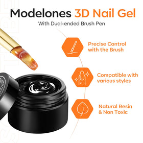 Pinceau de nail art inclus dans le kit modelones