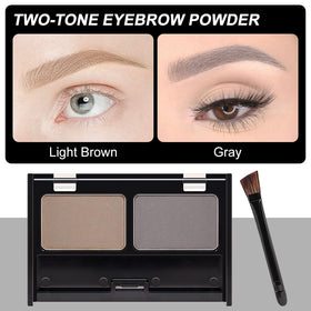 Pinceau double-face inclus pour application de la poudre à sourcils