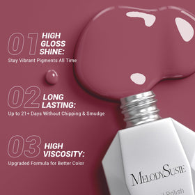 Pinceau ergonomique du vernis gel rouge MelodySusie