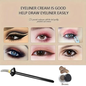 Pinceau eyeliner en silicone Ylapagne, vue de côté