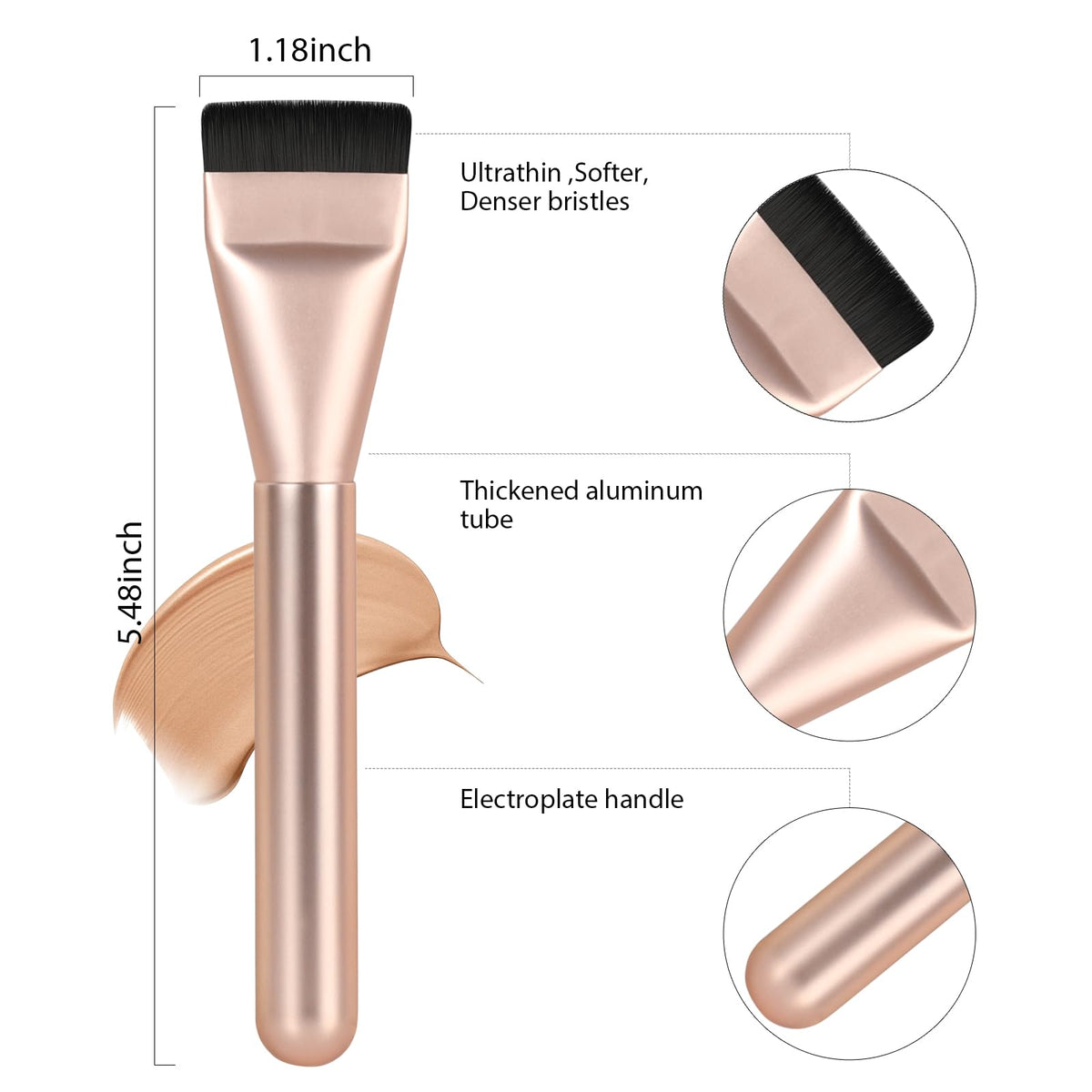 Pinceau fond de teint BEAUTYFACTOR en utilisation sur le visage