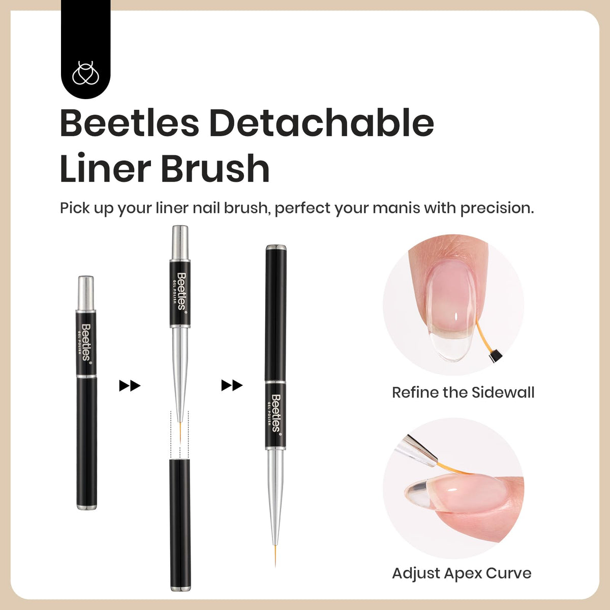 Pinceau inclus dans le set de gel pour ongles beetles