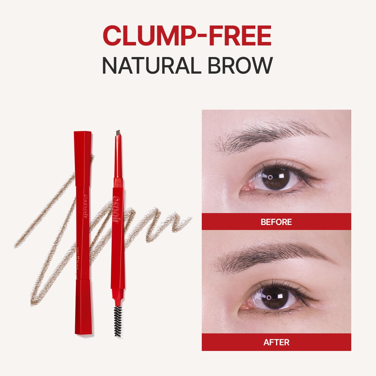 Pinceau intégré du crayon à sourcils Espoir