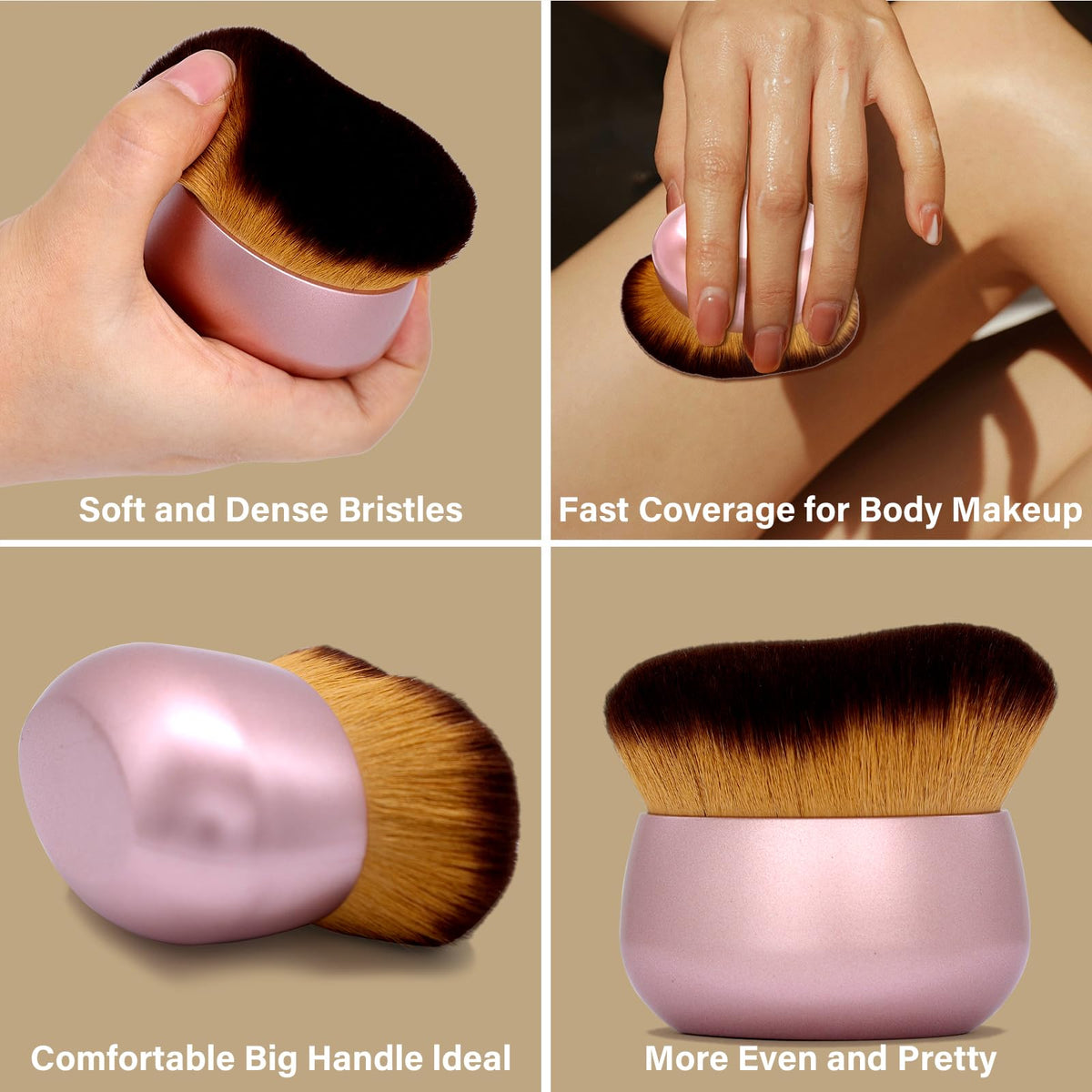 Pinceau Kabuki EOICCEOH avec poils doux et ergonomique
