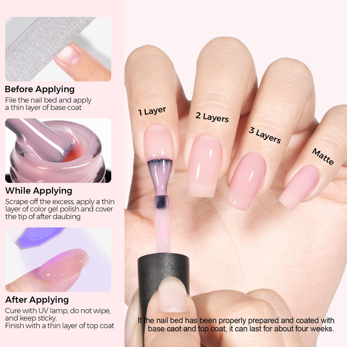 Pinceau large du vernis gel TOMICCA pour application