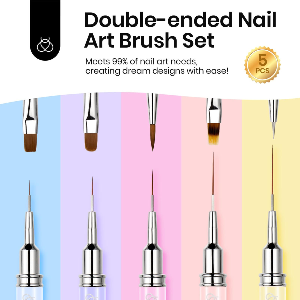Pinceau Liner 7mm du set beetles pour nail art