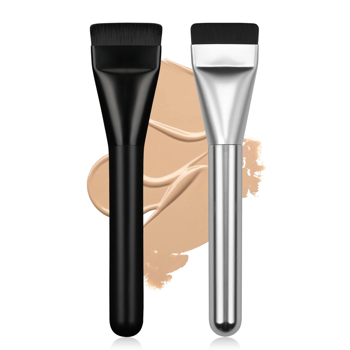 Pinceau plat BEAUTYFACTOR pour fond de teint, vue de face