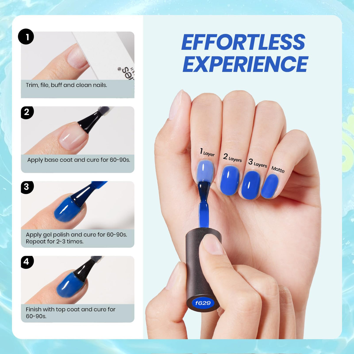 Pinceau pour nail art inclus dans le kit de vernis Beetles