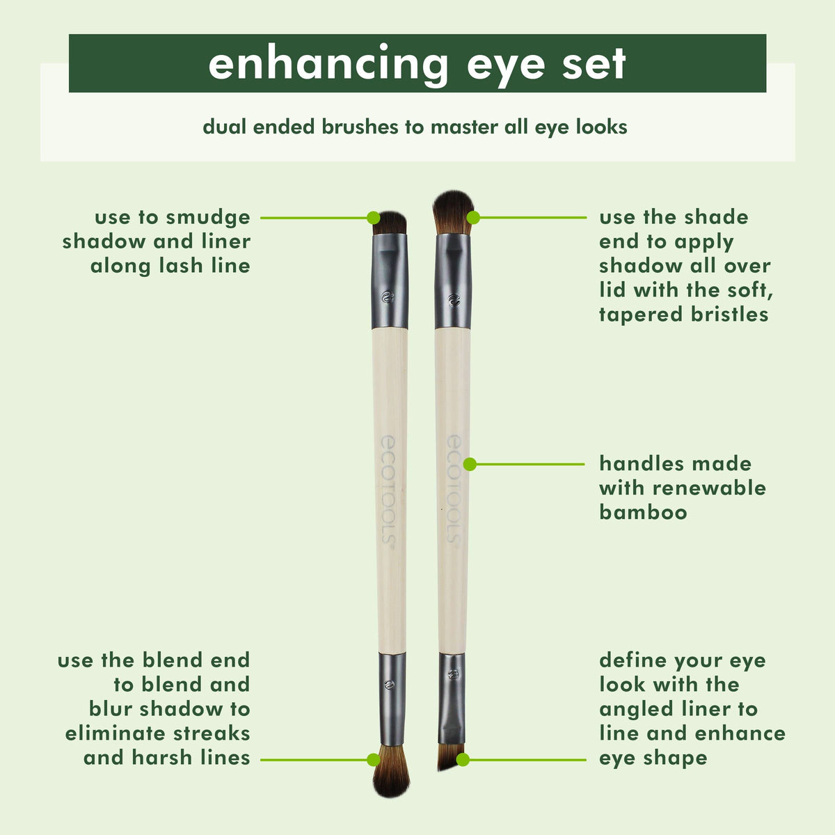 Pinceau Shade + Define du set EcoTools en gros plan