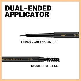 Pinceau spoolie inclus pour mélanger le crayon à sourcils